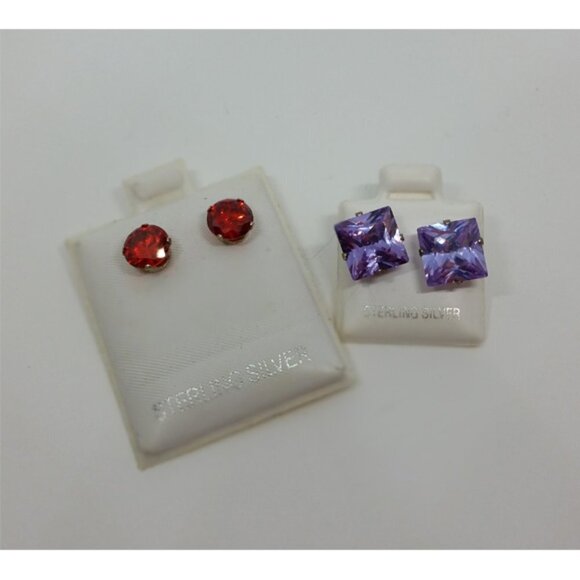 New old stock sterling silver Austrian crystals post/stud earrings - Picture 1 of 4